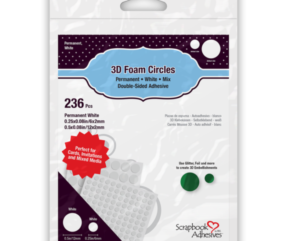 3D Foam Circles White Mix