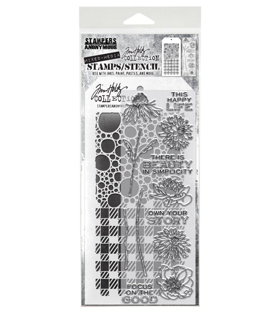 Tim Holtz Spring Shadows Stamps/Stencil