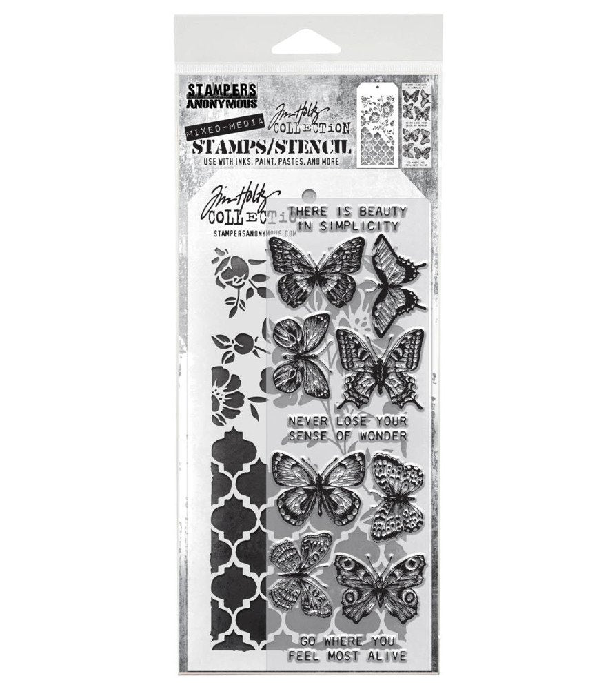 Tim Holtz Mixed Media #44 Stamp & Stencil