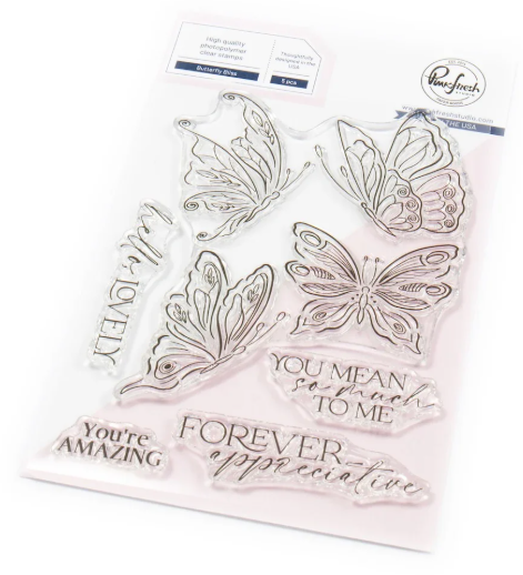 Pinkfresh Butterfly Bliss Stamp/Die & Stencil Bundle
