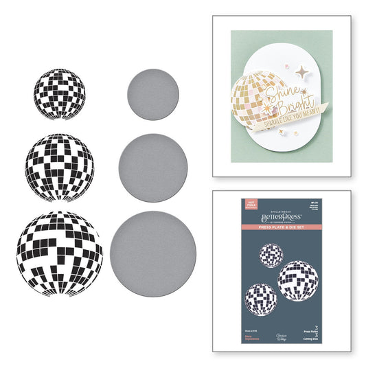 Spellbinders BetterPress Plate & Die "Disco Impressions"