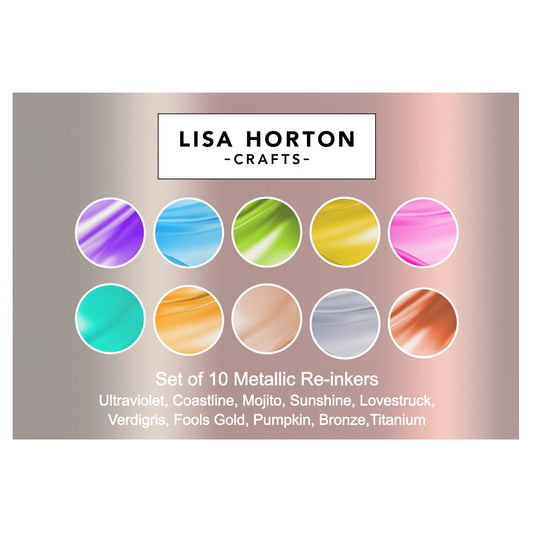 Lisa Horton Metallic Re-inker Box Set of 10