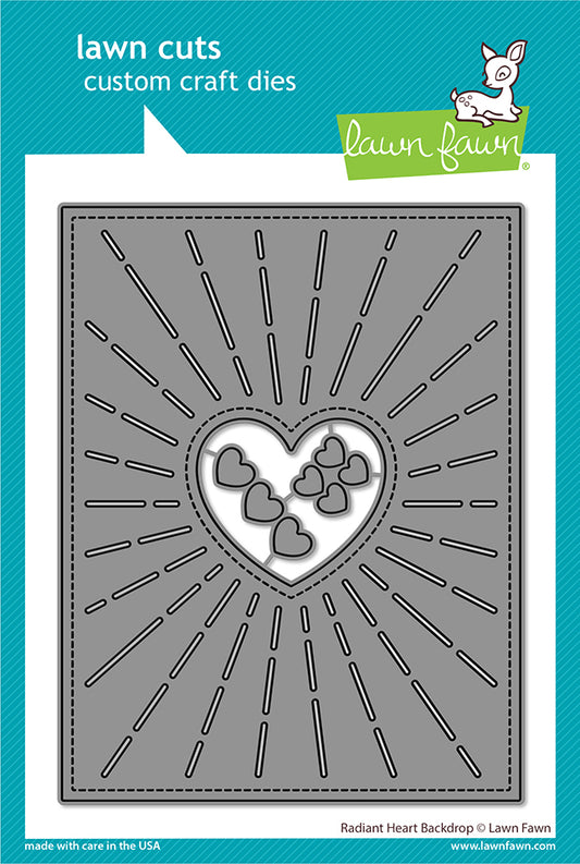 Lawn Fawn Radiant Heart Back Drop Die