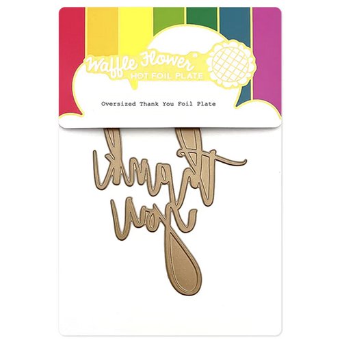Waffle Flower Oversized Thank You Foil Plate
