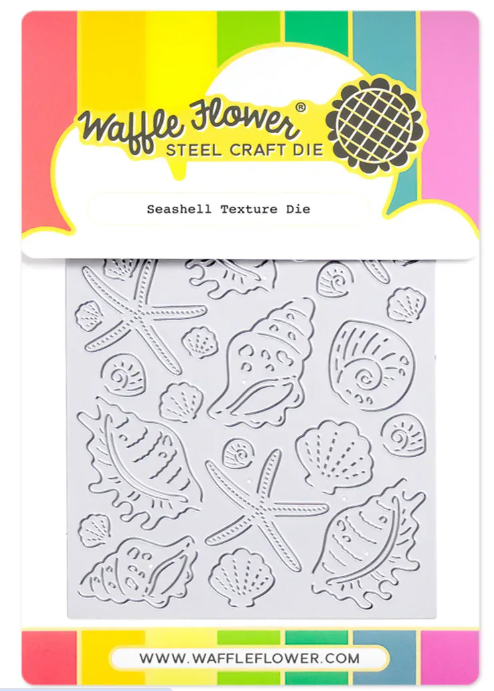 Waffle Flower Seashell Texture Die & Colouring Stencils