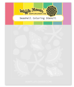 Waffle Flower Seashell Texture Die & Colouring Stencils