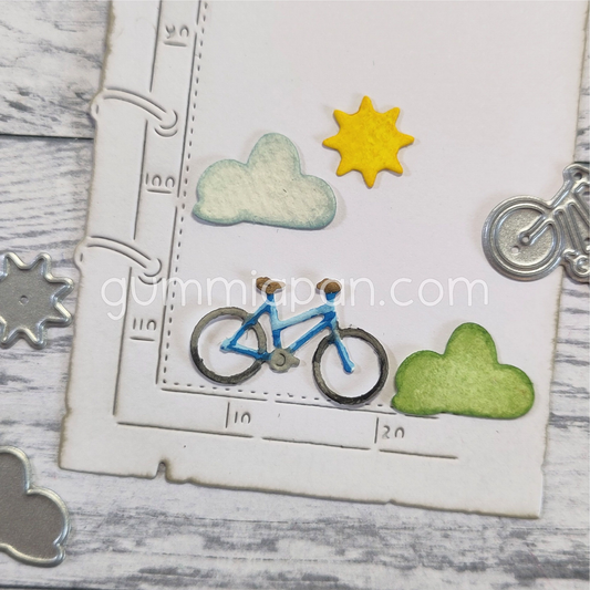 Bike Sun & Clouds Die